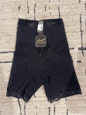 Rago® Vintage Women's High Waist Firm Thigh Shaper Black Size L/30 NWT